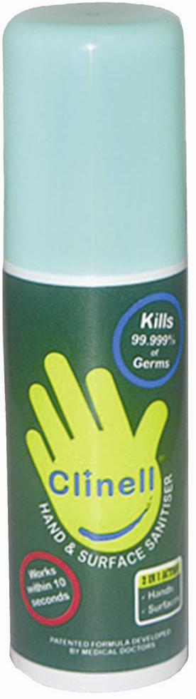 Clinell hand and surface sanitiser picture effective against Bird Flu